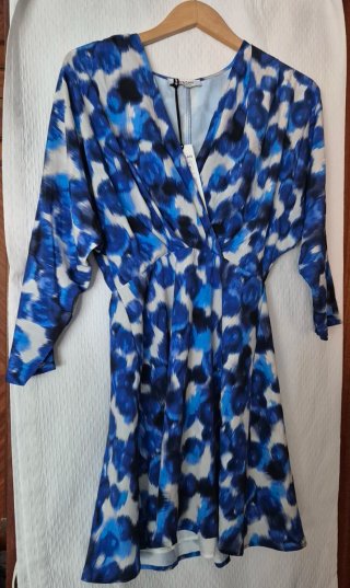 Vestido Morgan Estampado Azul Talla M
