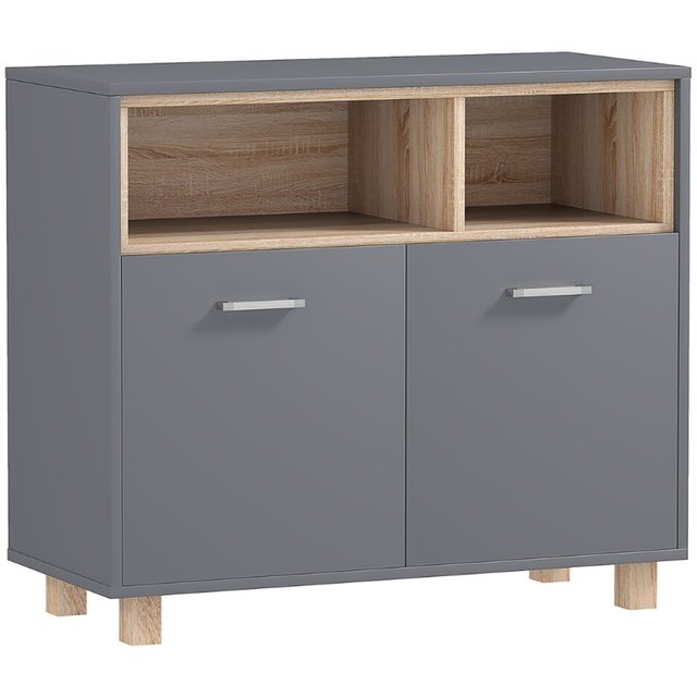 Mueble de baño y armario bajo, MDF, 2 hojas, 80 cm