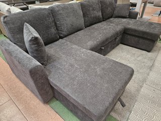 Sofá Cama con Doble Chaiselongue y Arcón