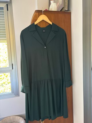 Vestido camisero BOSS verde