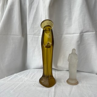 Lote 2 Figuras Religiosas de Vidrio