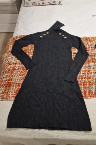 Vestido Zara Gris Talla S