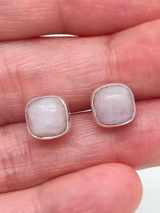 Pendientes de Plata de Ley 925 y Kunzita