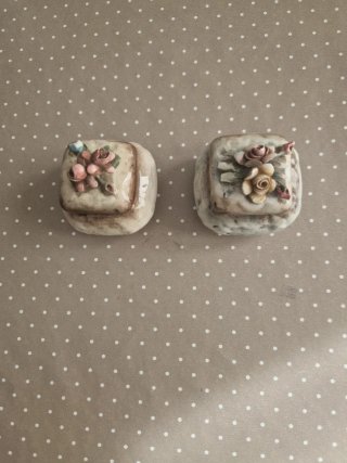 Set di 2 piccole scatole Capodimonte