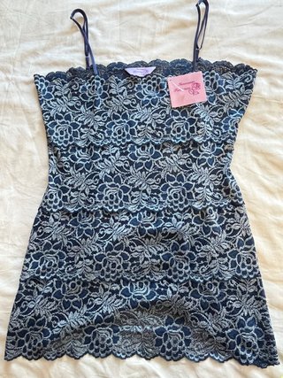 Camisón lencero azul