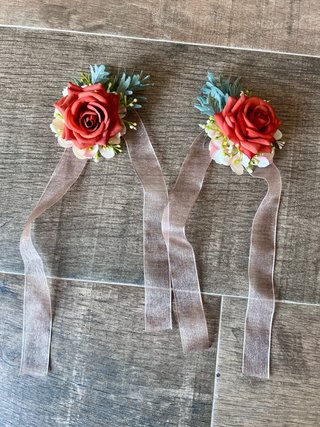 Lote 2 adiciones florales de Boda Naranjas