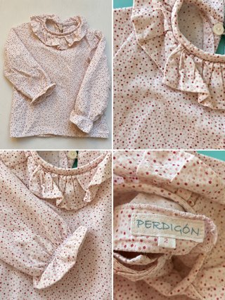 Blusa infantil Perdigón de lunares rosa talla 2