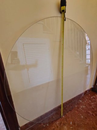 Cristal Redondo para Mesa. 101 cm. Buen estado.
