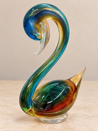 Figura Pato Cristal de Murano