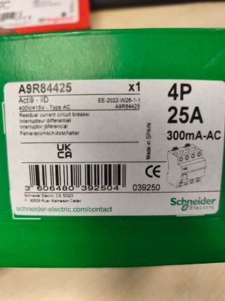 Interruptor Diferencial Schneider A9R84425