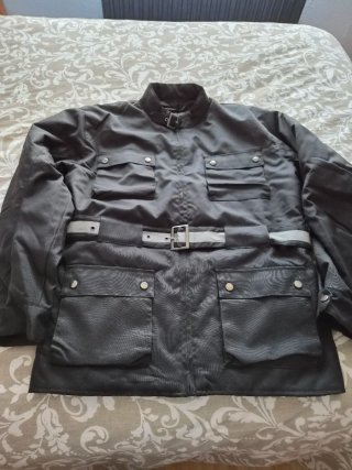 Cazadora Larga Negra Talla L