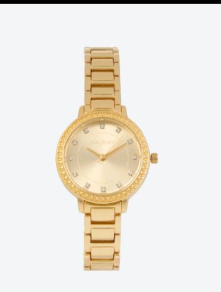 Reloj Mujer Emilia Brillante esfera Dorada Nuevo