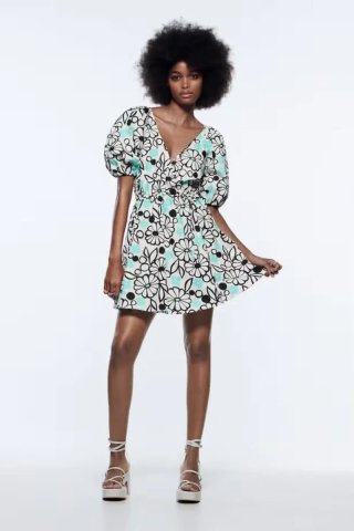 Vestido Zara Estampado Talla XL