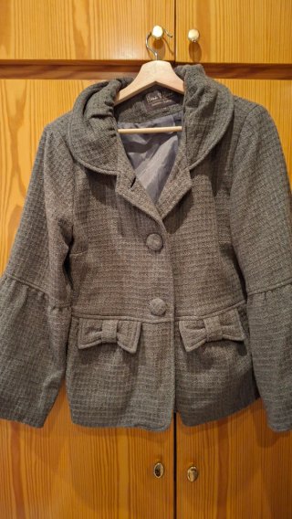 Chaqueta Corta Vintage Gris Talla M