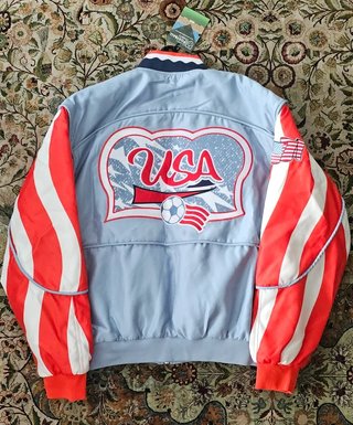 Cazadora Bomber Vintage 90s Fútbol USA XL