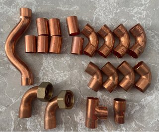 Lote de 20 Racores y Codos de Cobre