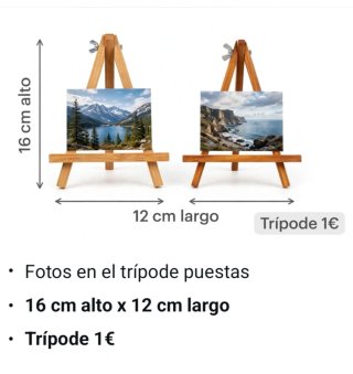 Mini Trípode de Madera para Fotos