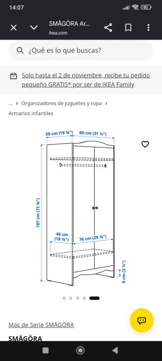 Armario Infantil IKEA SMÅGÖRA.