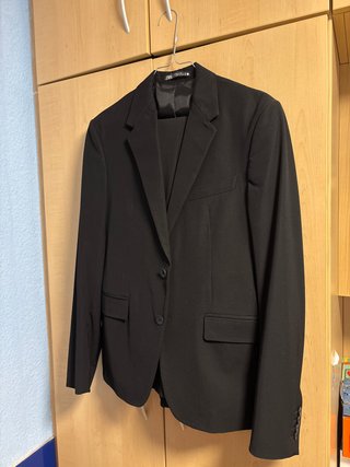 Traje de chaqueta hombre Zara negro
