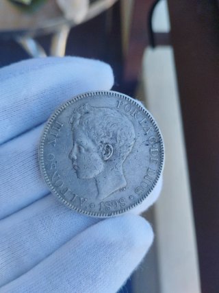 Moneda de Plata 5 Pesetas 1898