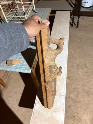 Cepillo de Carpintero de Madera antiguo