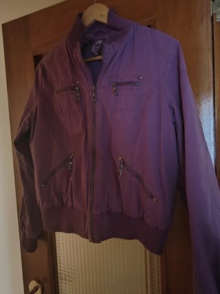 Cazadora Morada Estilo Bomber