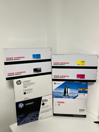 Pack de 7 tóneres HP y OKI originales y compatible