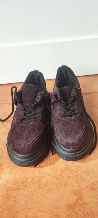 Zapatillas de ante burgundy