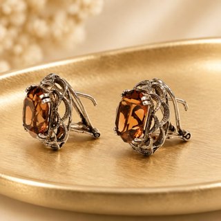 Pendientes antiguos de plata