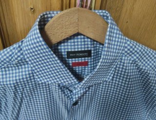 Camisa Roy Robson Cuadros Azul y Blanco TALLA 40