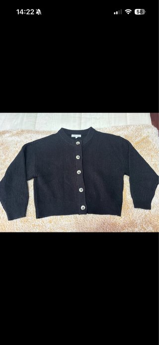Cardigan nero bambina
