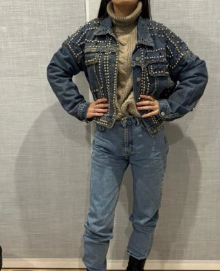 Chaqueta Vaquera con Tachuelas Talla S