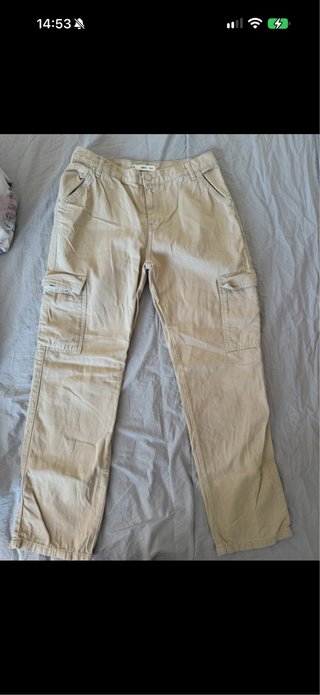 Pantalón Cargo Beige Mango Talla M