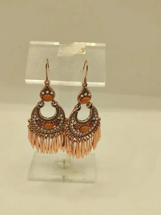 Pendientes Étnicos Boho Cobre y Abalorios
