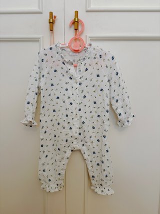 Pelele Pijama Unit Flores 12 Meses NUEVO