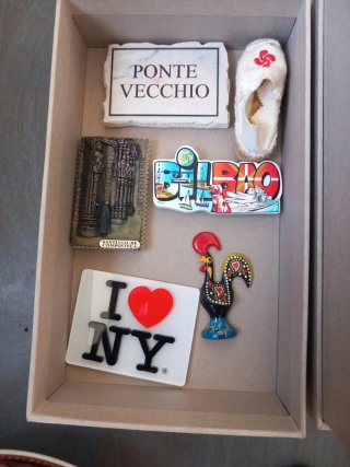 Colección de imanes de viaje