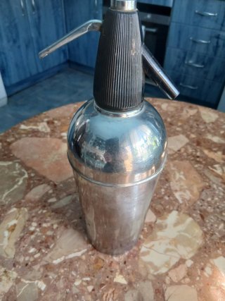 Botella Sifón Vintage Metálica