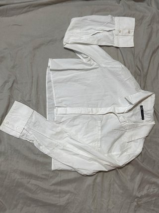 Camisa corta blanca Zara