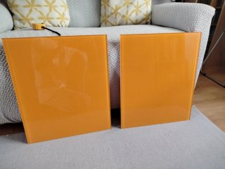 2 Placas de Cristal Naranja