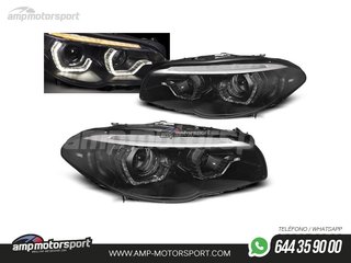 FAROS DELANTEROS OJOS DE ANGEL 3D U PARA BMW SERIE 5 F10 / F11 2010-2013