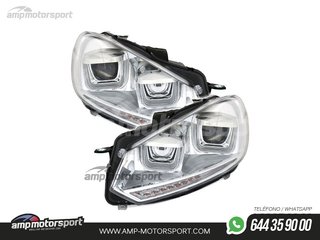 FAROS DELANTEROS LUZ DIURNA LED REAL DRL PARA VOLKSWAGEN GOLF 6 2008-2012