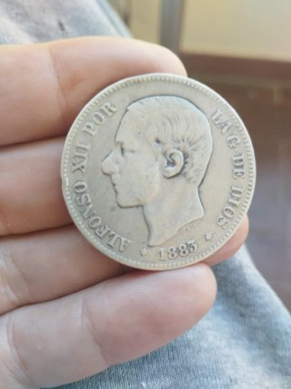 Moneda de Plata 5 Pesetas 1883