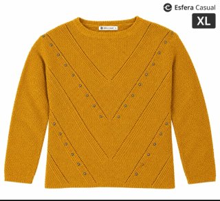Jersey de Punto Amarillo Esfera Casual XL