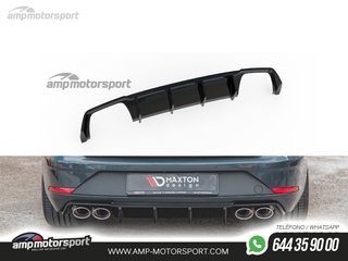 DIFUSOR TRASERO SEAT LEON 5F 2017-2020 NEGRO BRILLO