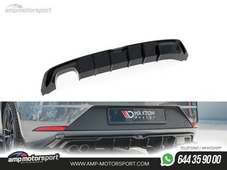 DIFUSOR TRASERO SEAT LEON 5F 2017-2020 NEGRO BRILLO