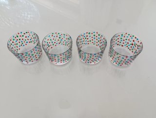 Set di 4 bicchieri dipinti a mano