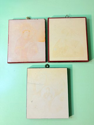 3 antichi quadri Sacri da parete