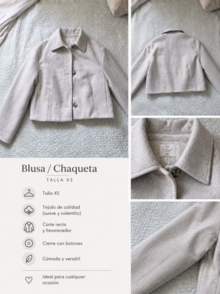 Chaqueta Corta Beige Talla XS