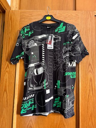 Camiseta Fast & Furious Negra y Verde