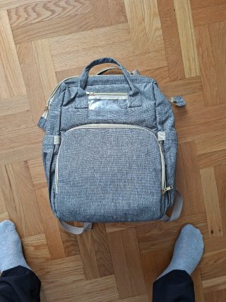 Mochila Cambiador para Bebé Gris